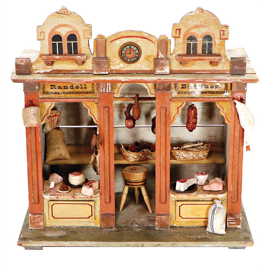 dollhouse butcher's shop, height: 27.5 cm, width: 38 (1 of 1)