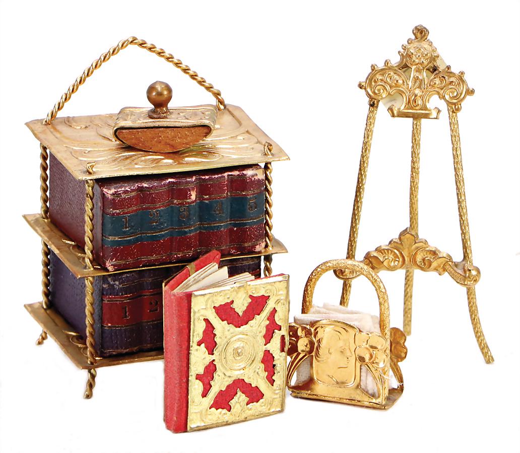 dollhouse easel, ERHARD&SÖHNE, gilded sheet brass , (1 of 1)