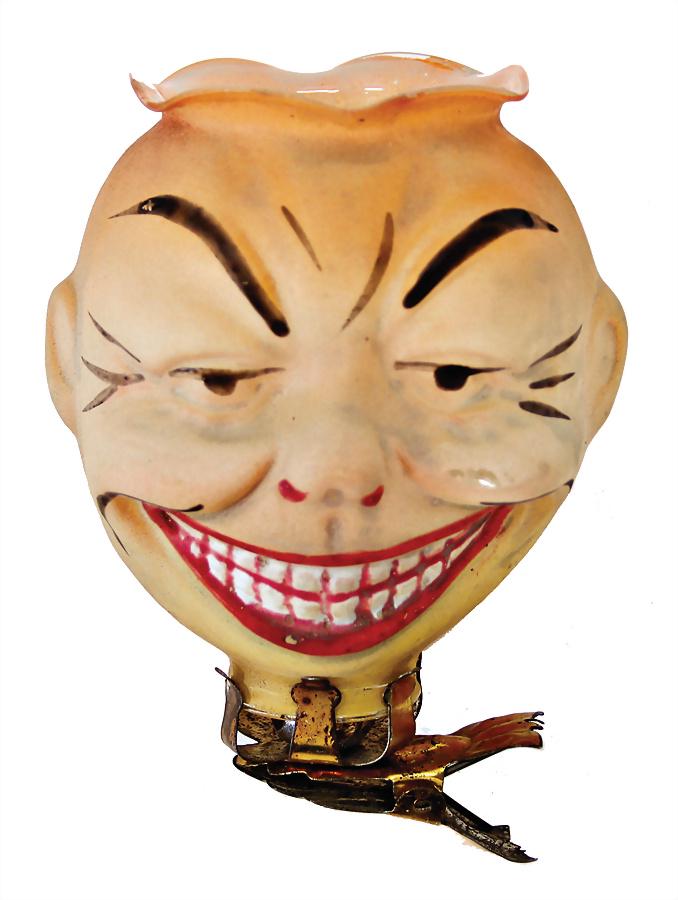 Christmas tree decoration, candle holder, clown face,: Christmas tree decoration, candle holder, clown face, height: 10 cm German Description Christbaumschmuck, Kerzenhalter, Clown-Gesicht, H: 10 cm