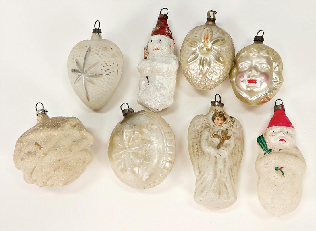 Christmas tree decoration, 4 pieces, glass, child's (1 of 1)