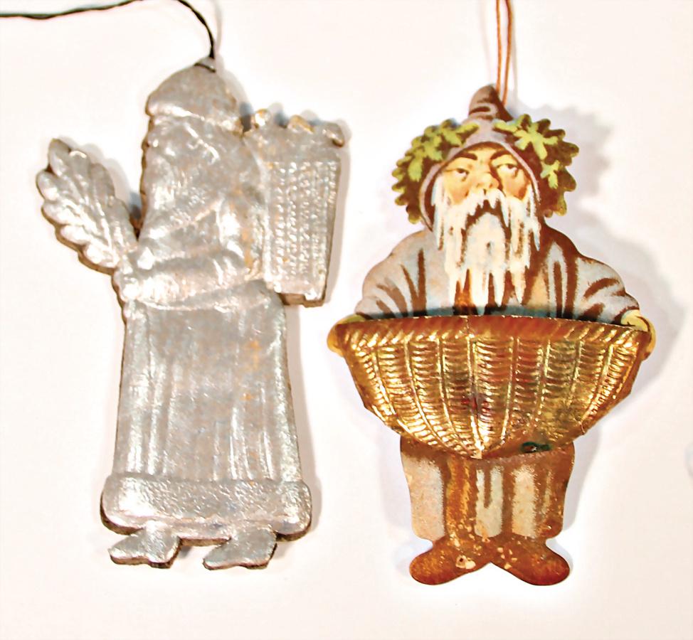 PROBABLY DRESDEN CARDBOARD 2 pieces, Christmas tree (1 of 1)