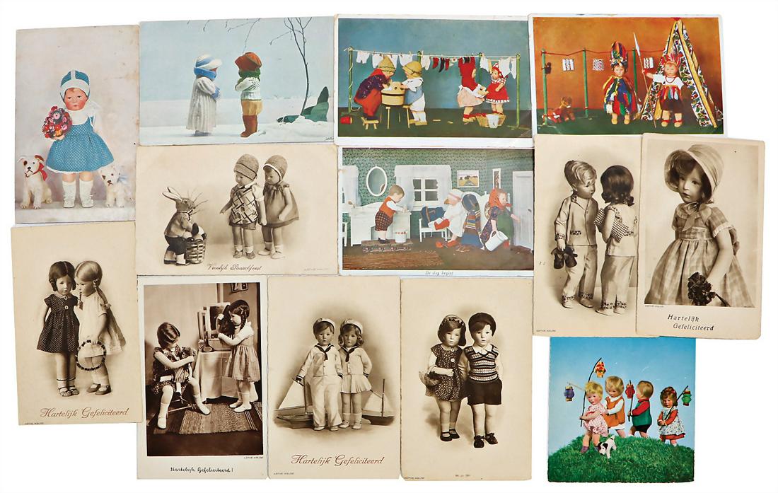 12 pieces, postcards, KÄTHE KRUSE, mostly type No. I: 12 pieces, postcards, KÄTHE KRUSE, mostly type No. I German Description 12 Teile, Postkarten, KÄTHE KRUSE, meist Typ Nr. I