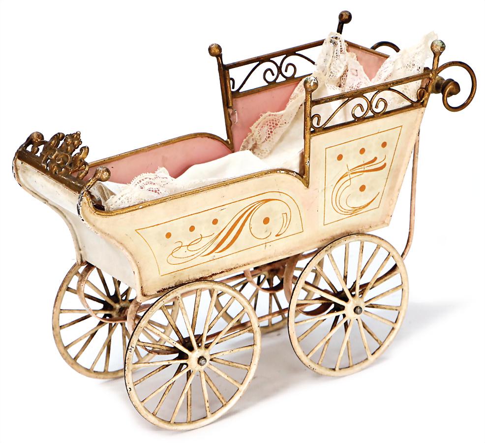 MÄRKLIN doll's pram, around 1900, handpainted, (1 of 2)