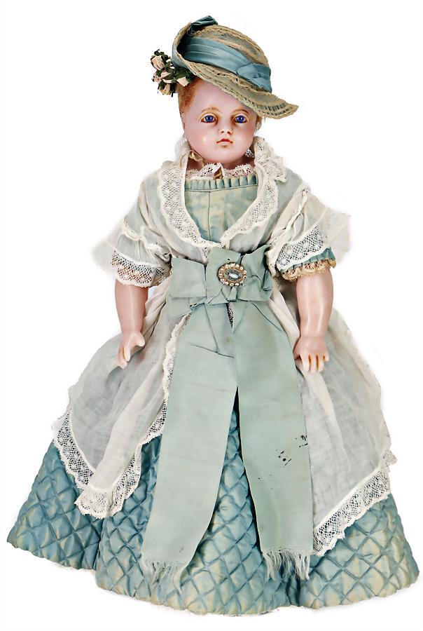 wax-doll, Montanari, around 1870, shoulder headed wax (1 of 3)