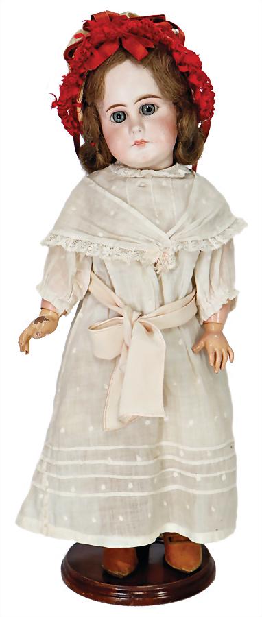 bisque porcelain head doll, Belton-type, 45 cm, socket (1 of 1)