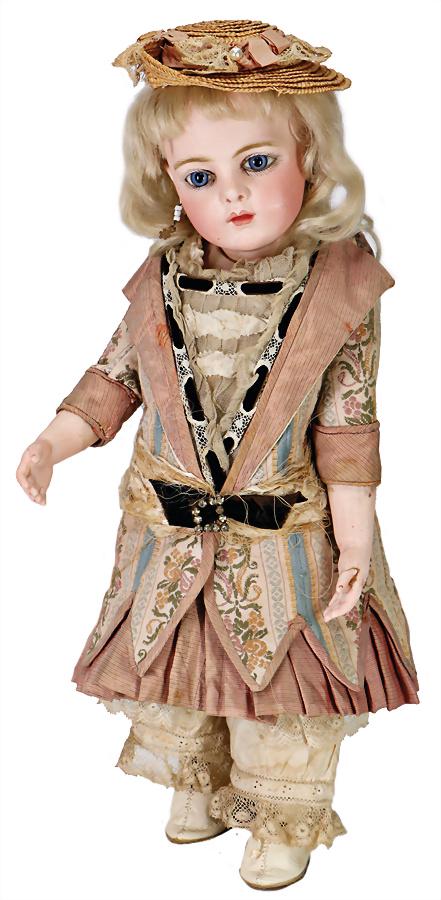 BRU JEUNE bisque porcelain socket head, French Bébé, (1 of 7)