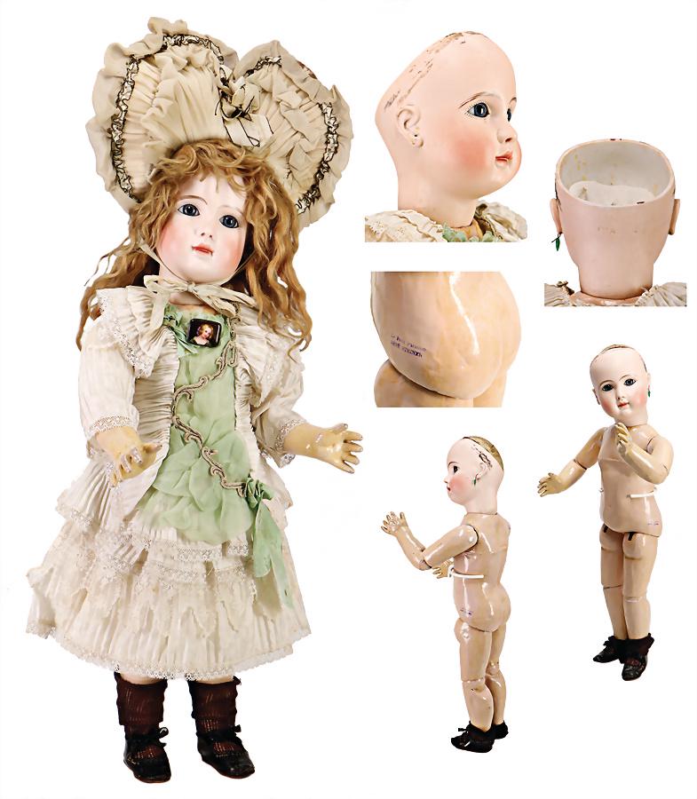 STEINER Bébé, bisque porcelain socket head doll, marked (1 of 1)