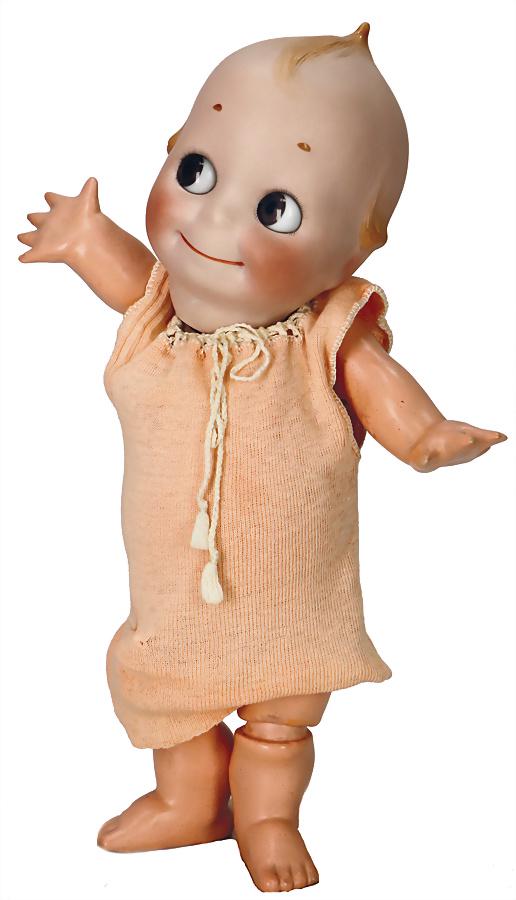 JDK Kewpie, bisque porcelain socket head, full head, (1 of 3)