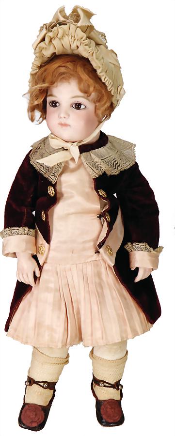 BRU JEUNE French Bébé, bisque porcelain socket head, (1 of 5)