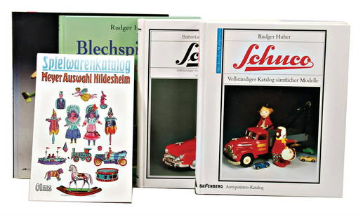 Spielwarenkatalog Meyer, Nachdruck, Battenberg,: Spielwarenkatalog Meyer, Nachdruck, Battenberg, Sammlerkatalog, SCHUCO, Rutgar Huber, Blechspielzeug, Autos u. Motorräder, Eonatior Tomi Ungerer, Buch über Blechspielzeug in franz. Sprache, Zust. 2