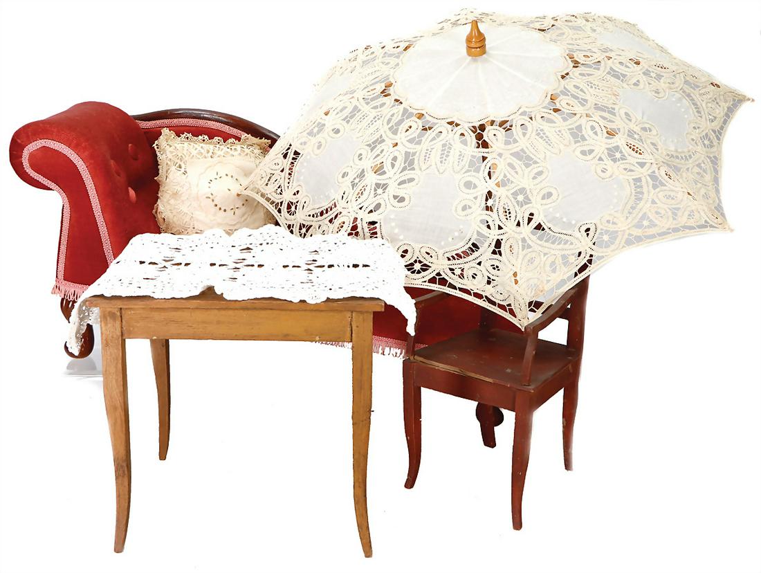 Konv. Puppendeko, Sofa, B: 68 cm, 1 Tisch, Stuhl (1 of 1)