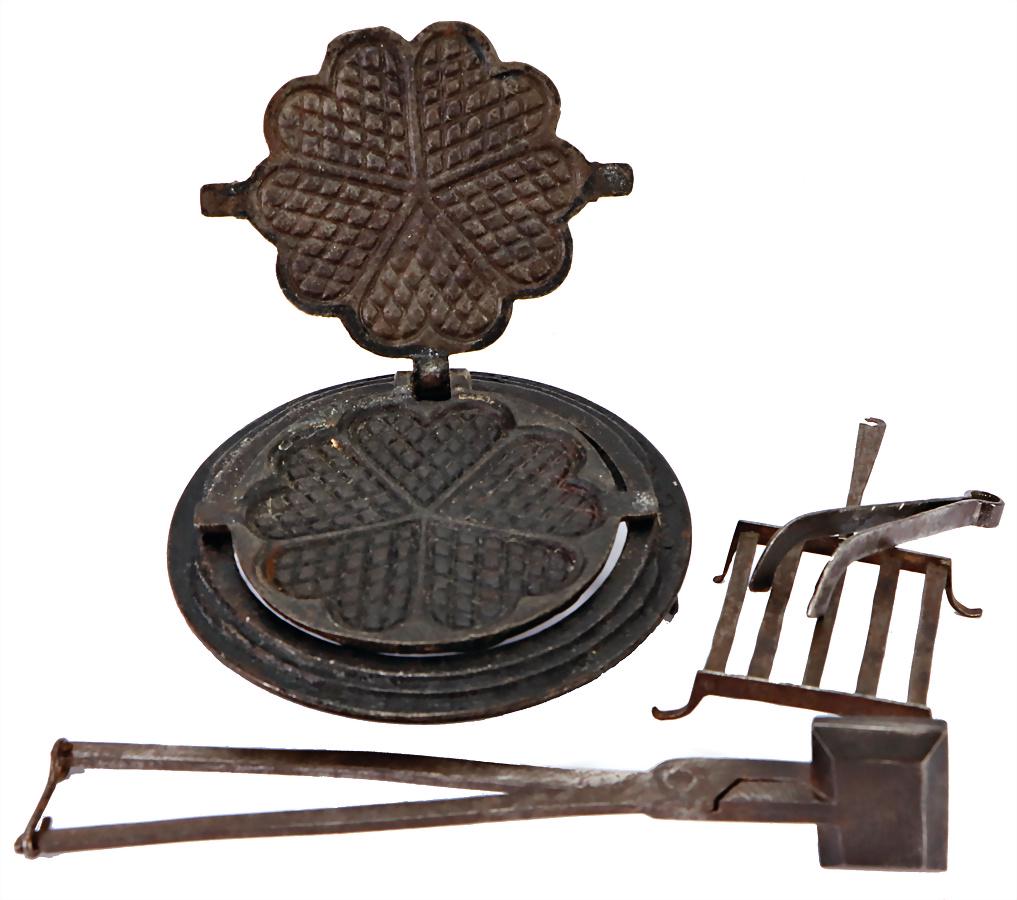 Waffeleisen, rund, D: 9,5 cm, 1 Stilwaffeleisen: Waffeleisen, rund, D: 9,5 cm, 1 Stilwaffeleisen
