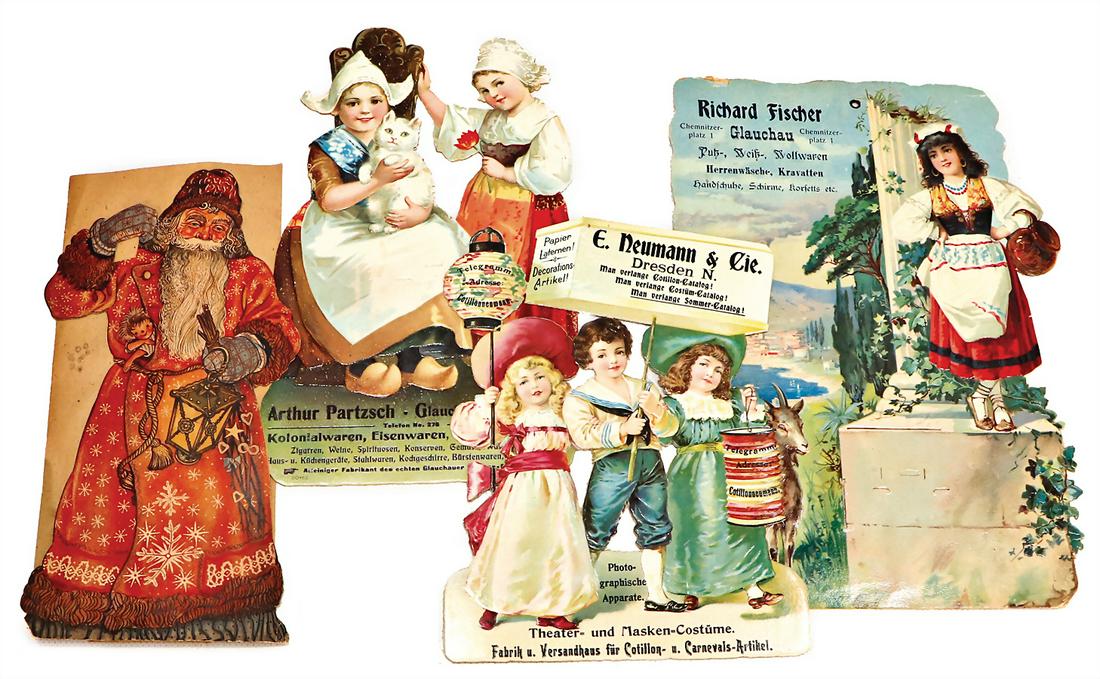 Oblatenbilder (Werbebilder) 23-30 cm, 1 Weihnachtsmann: Oblatenbilder (Werbebilder) 23-30 cm, 1 Weihnachtsmann Oblatenbild, später