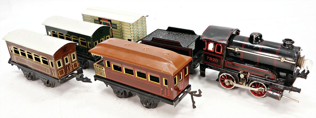 BING Konv. 1 Dampfmaschine mit Uhrwerk, 7820, mit 4 (1 of 1)