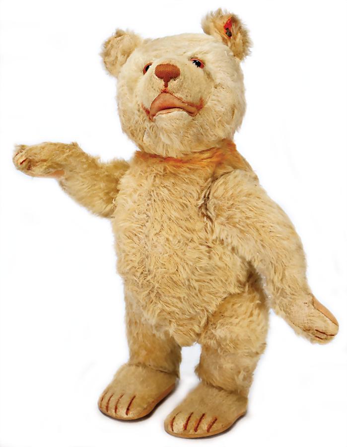 STEIFF teddy baby, corn colored, jointed, 40 cm, c. (1 of 2)