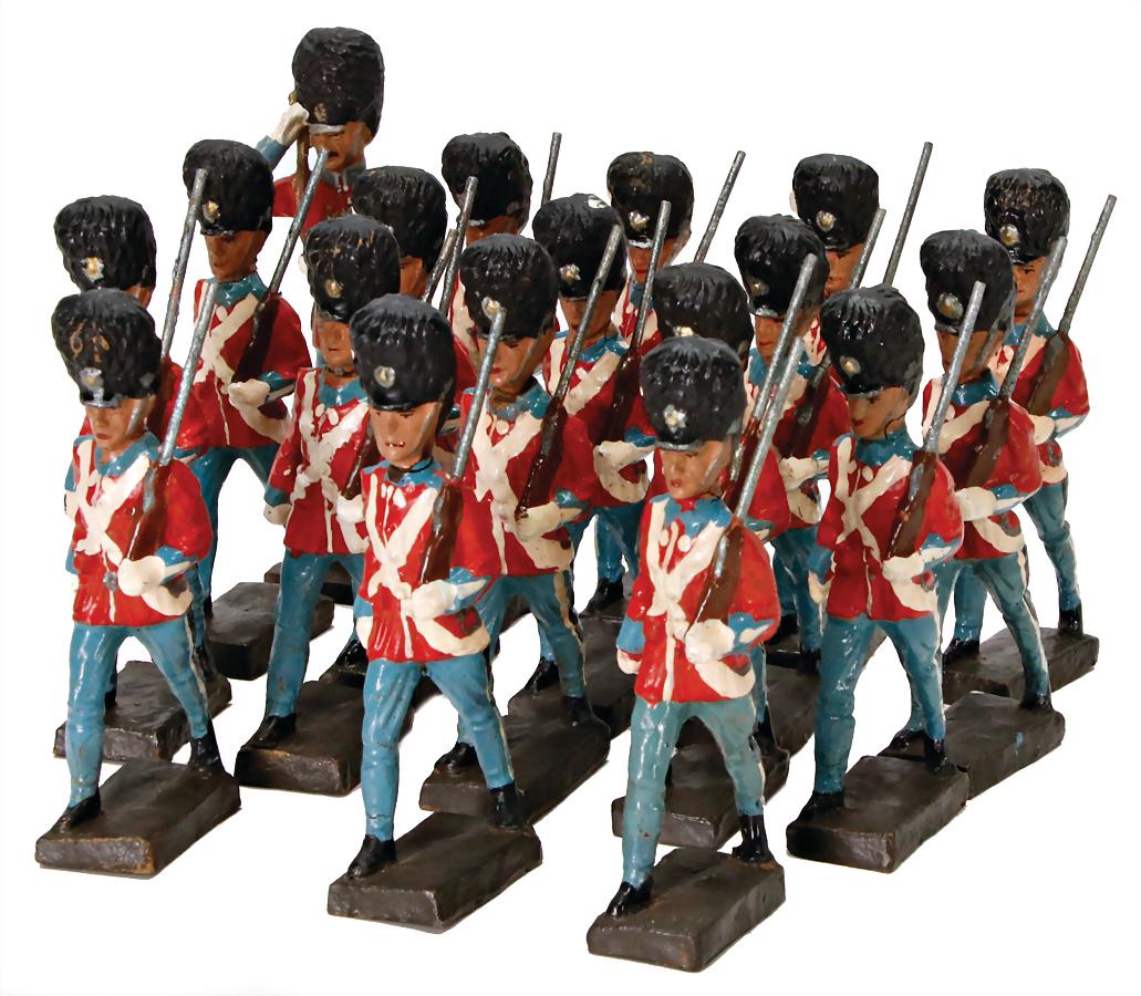 LINEOL World War II, guards figures, 8 cm, 18 pieces, (1 of 1)