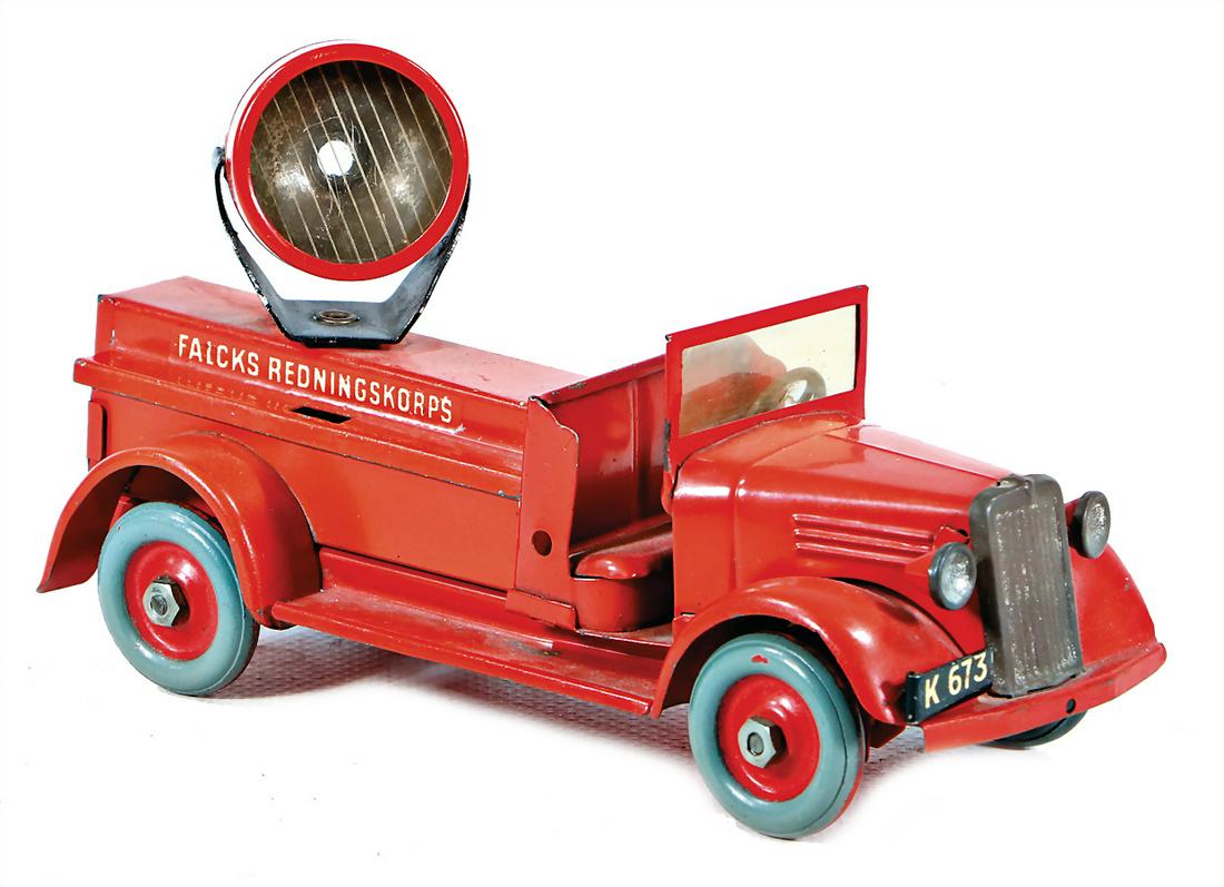 TEKNO headlight car, sheet metal, 16 cm, push car,: TEKNO headlight car, sheet metal, 16 cm, push car, slightly worn, good German Description TEKNO Scheinwerferwagen, Blech, 16 cm, Schiebeauto, leicht bespielt, gut