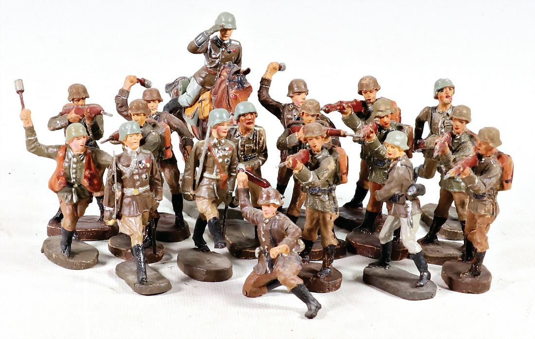 ELASTOLIN mixed lot of  soldiers, World War II, France, (1 of 1)