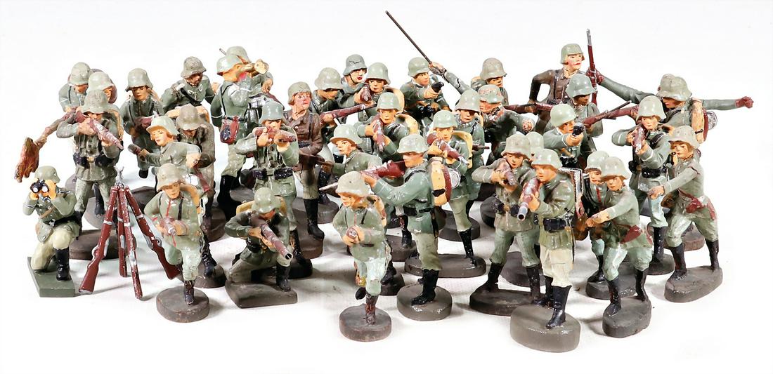 ELASTOLIN mixed lot of  soldiers, fighting, marching, (1 of 1)