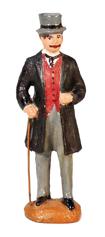 PFEIFFER man with top hat, coat and  walking cane, 11.5 (1 of 1)