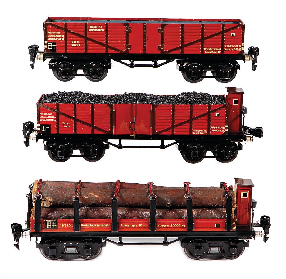 MäRKLIN track 0, 3 pieces, 1851, 4-axled opened freight (1 of 1)