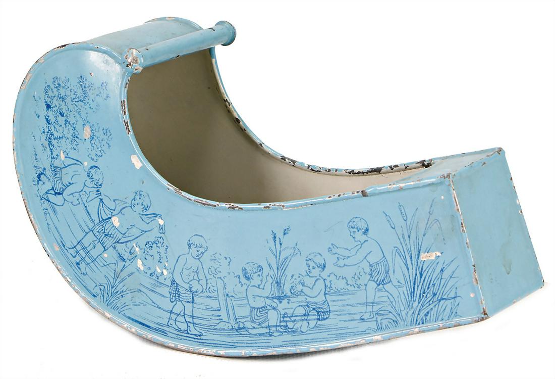 PROBABLY MäRKLIN dollhouse cradle, sheet metal, (1 of 1)