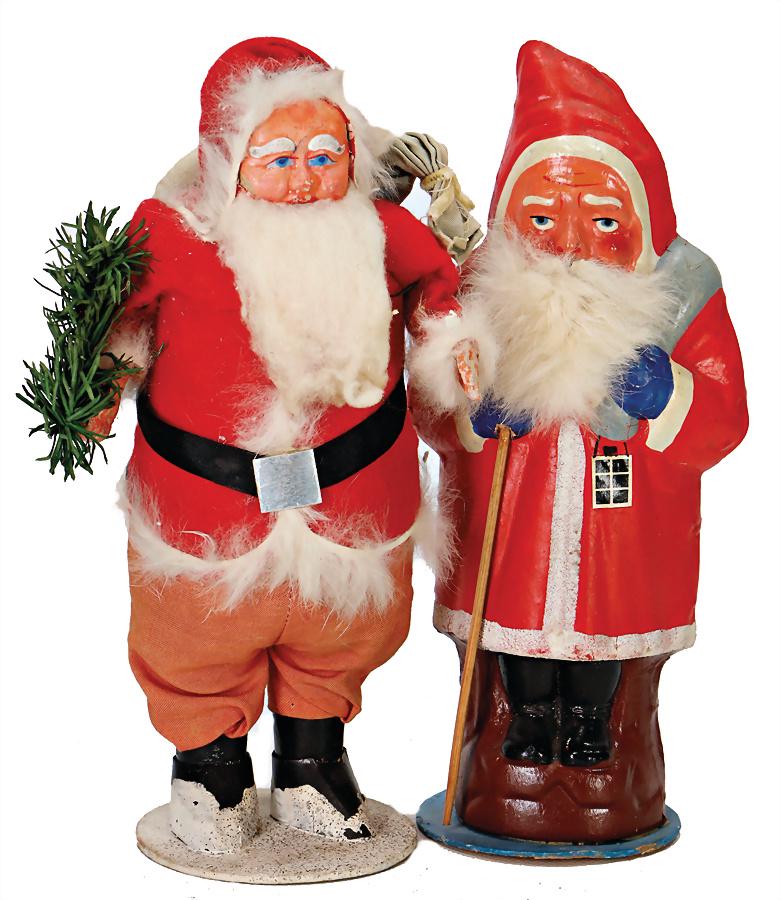 Santa Claus, papier mâché, Japan, 26 cm, papier mâché: Santa Claus, papier mâché, Japan, 26 cm, papier mâché Santa Claus, 25 cm German Description Weihnachtsmann, Papiermaché, Japan, 26 cm, Papiermaché-Weihnachtsmann, 25 cm