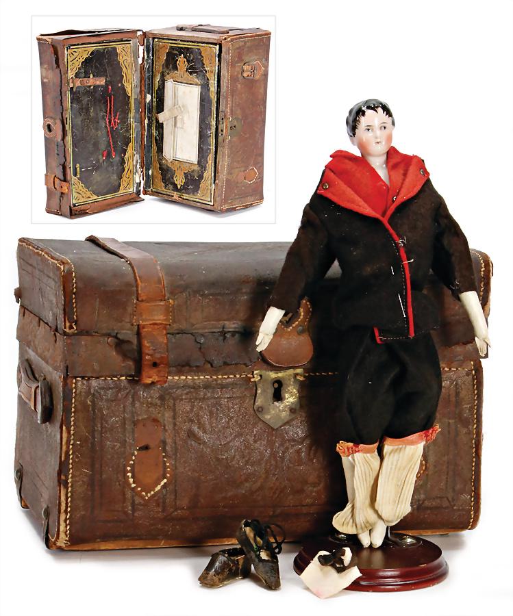 Biedermeier,  porcelain shoulder headed doll, boy, (1 of 1)