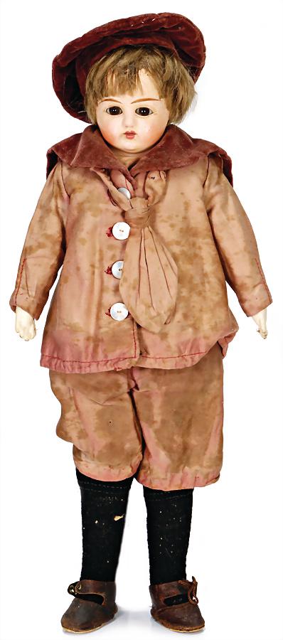 early papier mâché shoulder headed doll, fix inset (1 of 1)