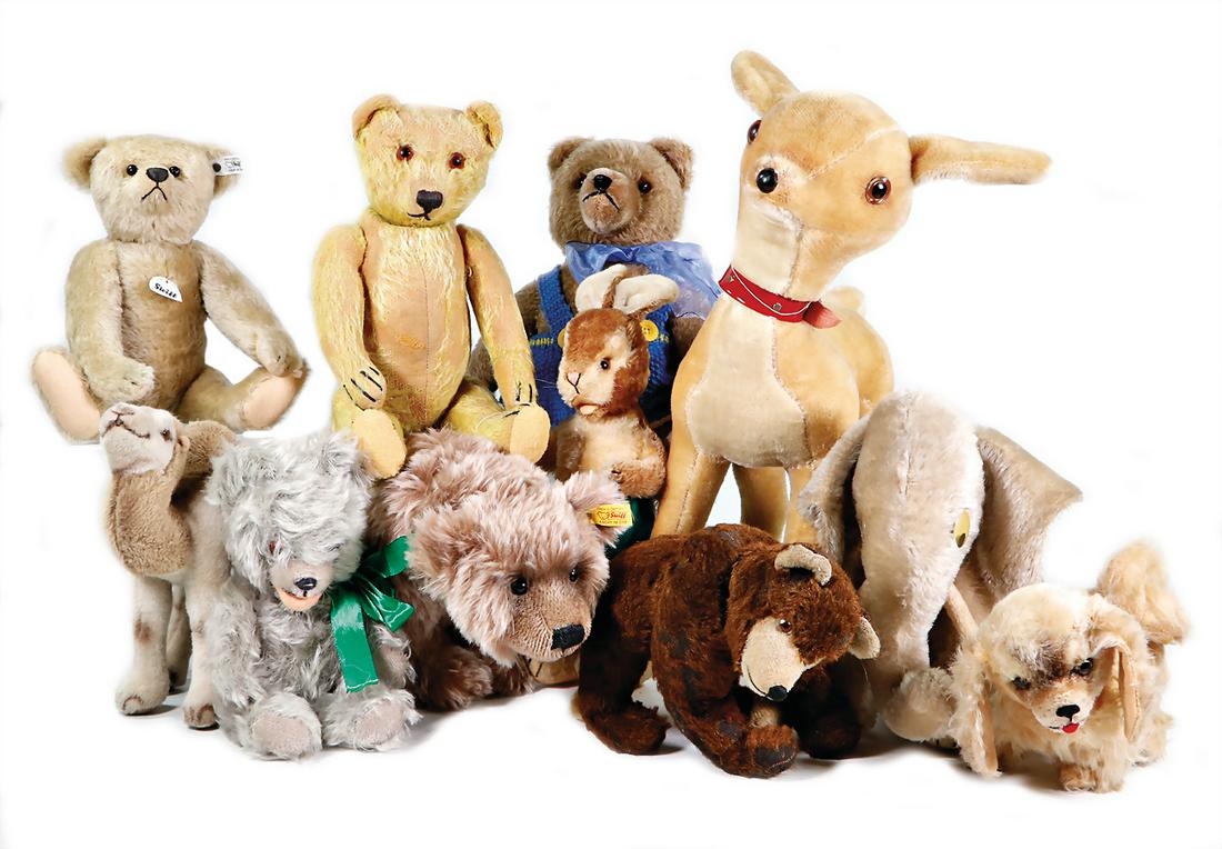 Gr. Konv. Stofftiere, versch. Hersteller, wie HERMANN, (1 of 1)