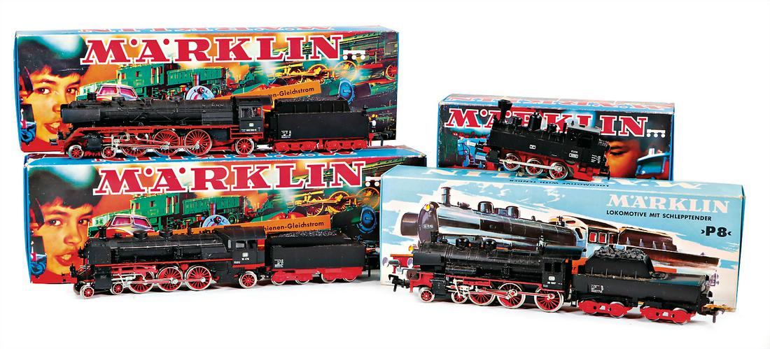 MÄRKLIN Konv. H0, 3 Schlepptender-Loks, 1 Tender-Lok, (1 of 1)