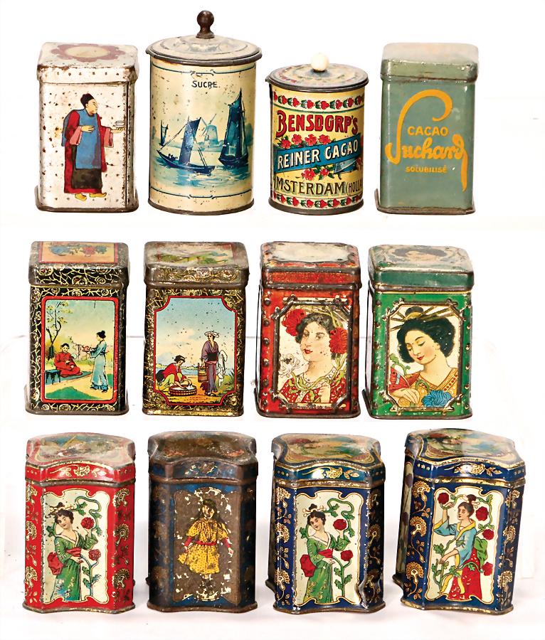 nice mixed lot of  shop boxes, Bensdorp, 5 cm, knob was (1 of 1)
