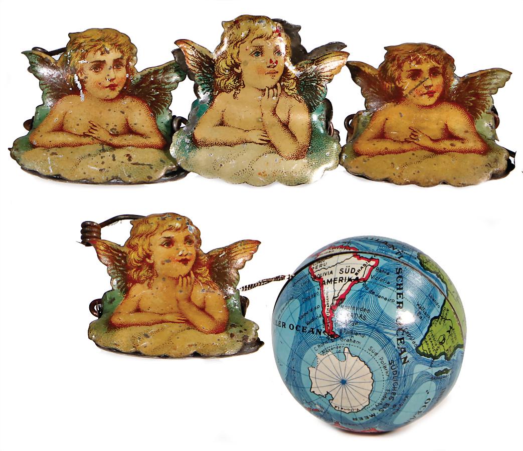 Christmas tree decoration, 4 pieces, angels clamps, (1 of 1)