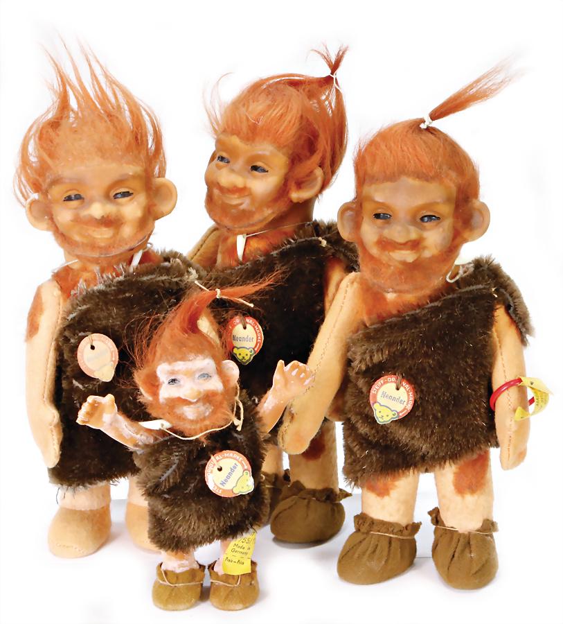 STEIFF mixed lot Neanderthal man, primordial man, 3x 19 (1 of 1)