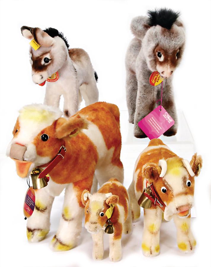 STEIFF mixed lot of  farm animals, donkey, Grissy, c. (1 of 1)