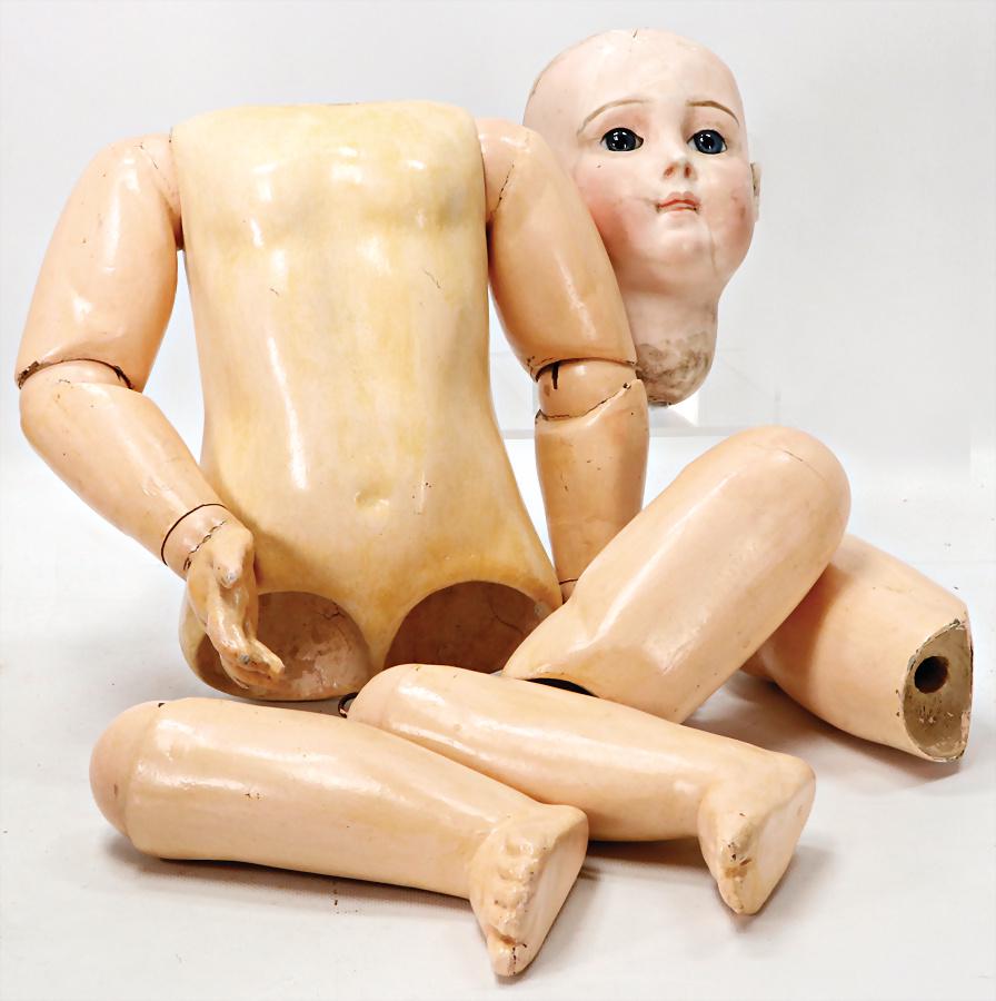 JUMEAU TRISTE Biskuit-Porzellankopf-Puppe, (1 of 1)