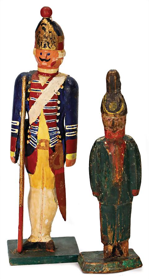soldier, wood, colored, probably Grödnertal, 18 cm, nice original condition, early wooden (1 of 1)