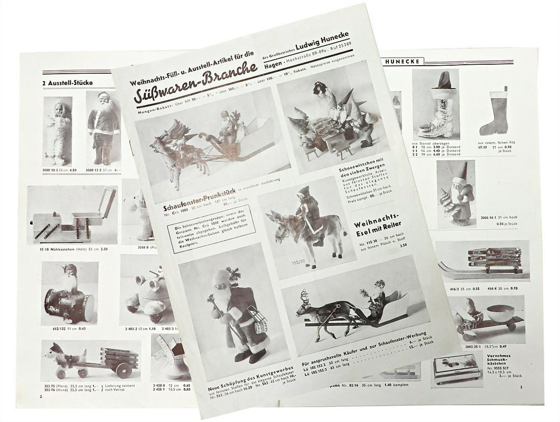 1 brochure Hunecke, Santa Clauses, candy container, Christmas items, '30s   German Description  1 (1 of 1)
