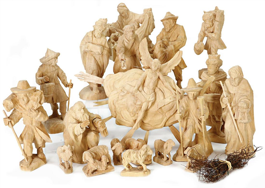 mixed lot of nativity figures carved of wood , angel, farmers, animals, 7 cm -12 cm, decorative: mixed lot of nativity figures carved of wood , angel, farmers, animals, 7 cm -12 cm, decorative German Description Konv. Holz geschnitzte Krippenfiguren, Engel, Bauern, Tiere, 7 cm -12 cm, dekorativ