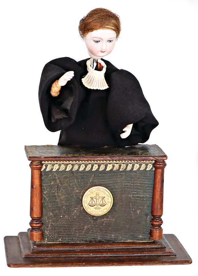 machine, handicraft, age?, height: 29 cm, bisque porcelain head, bisque arms, wood base, function: machine, handicraft, age?, height: 29 cm, bisque porcelain head, bisque arms, wood base, function and music mechanism are intact German Description Automat, Bastelarbeit, Alter?, H: 29 cm, Biskuit-Por