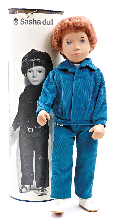 SASHA doll, Trendon Ltd. 4-301, Gregor Dark Denims, printed in England, as good as new in original (1 of 1)