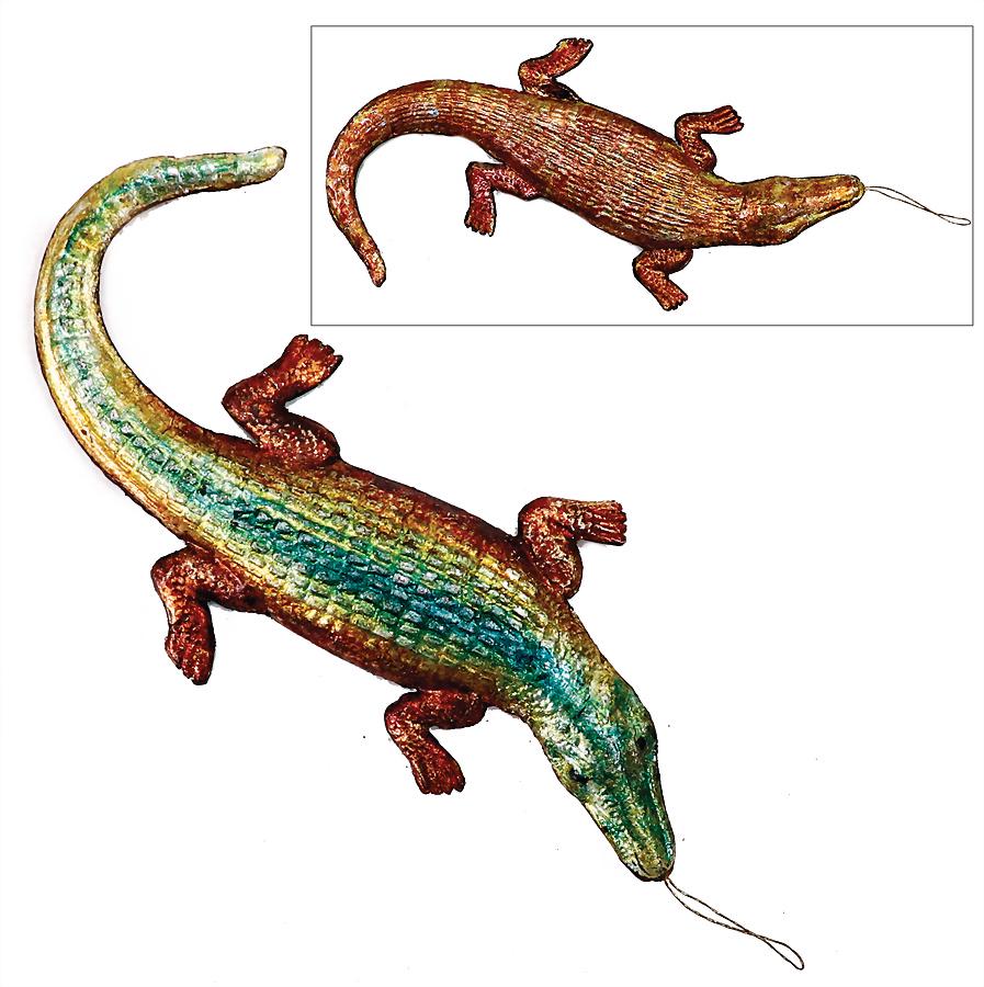 DRESDEN CARDBOARD alligator, 10 cm, painted with transparent colors, very nice condition German: DRESDEN CARDBOARD alligator, 10 cm, painted with transparent colors, very nice condition German Description DRESDNER PAPPE Alligator, 10 cm, lasurfarben-bemalt, sehr schöner Zustand