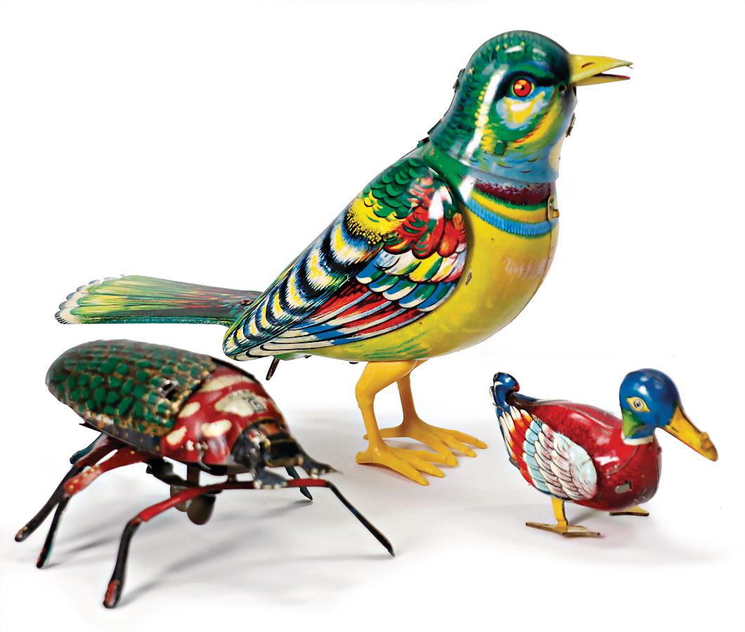 3 pieces, LEHMANN, running beetle, 431, spring drive is intact, good condition, 11 cm, KÖHLER, (1 of 1)