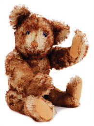 STEIFF one of the highlights of the  auction, Petsy-bear, in unused condition, with button, block