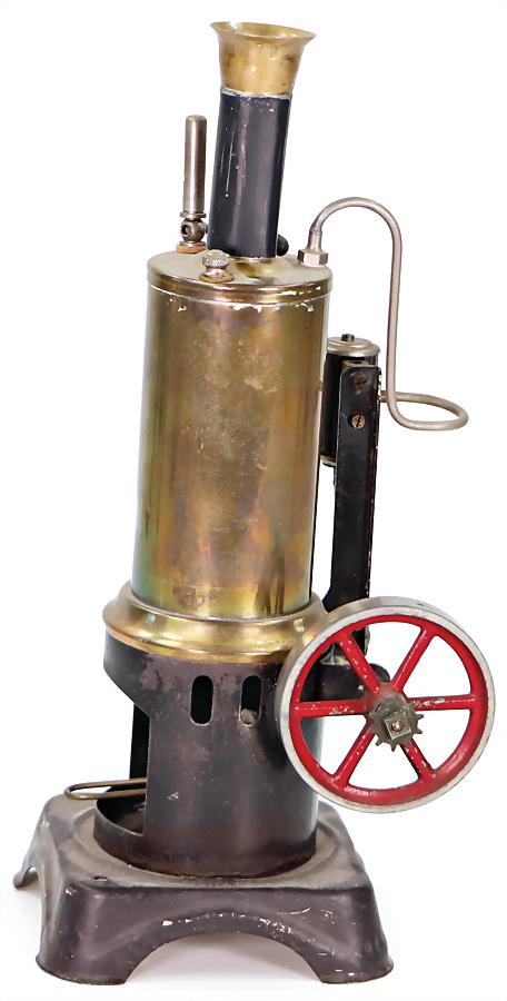 BING small standing steam engine, c. 1920, 28 cm, pipe, funnel, with burner   German Description (1 of 1)