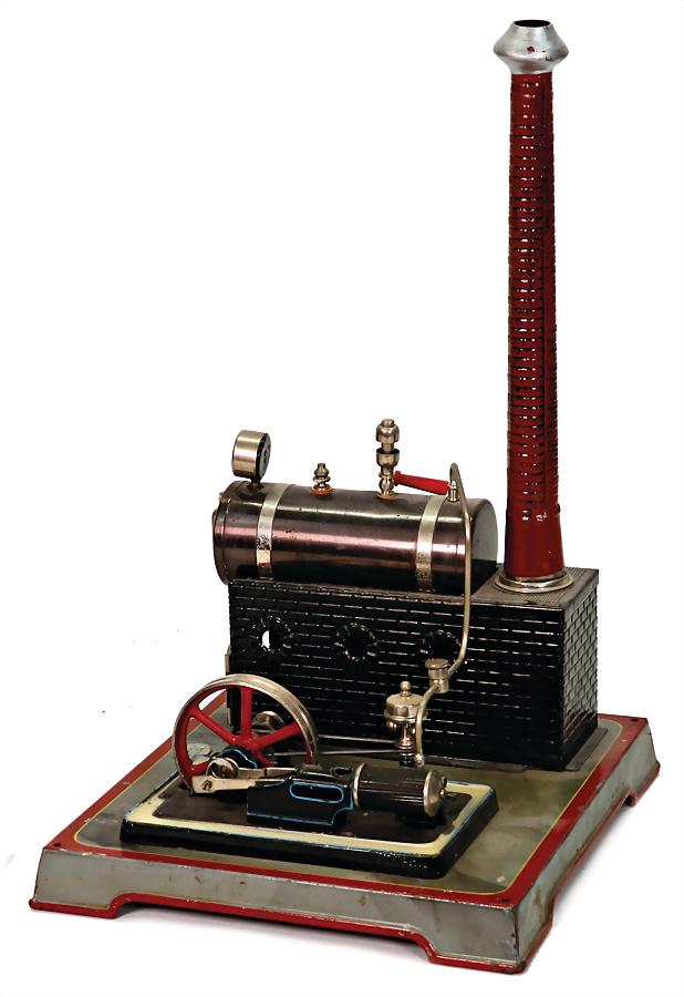 VEDES steam engine, minimally scratches on the paintwork, with burner, manometer, boiler diameter: 5 (1 of 1)