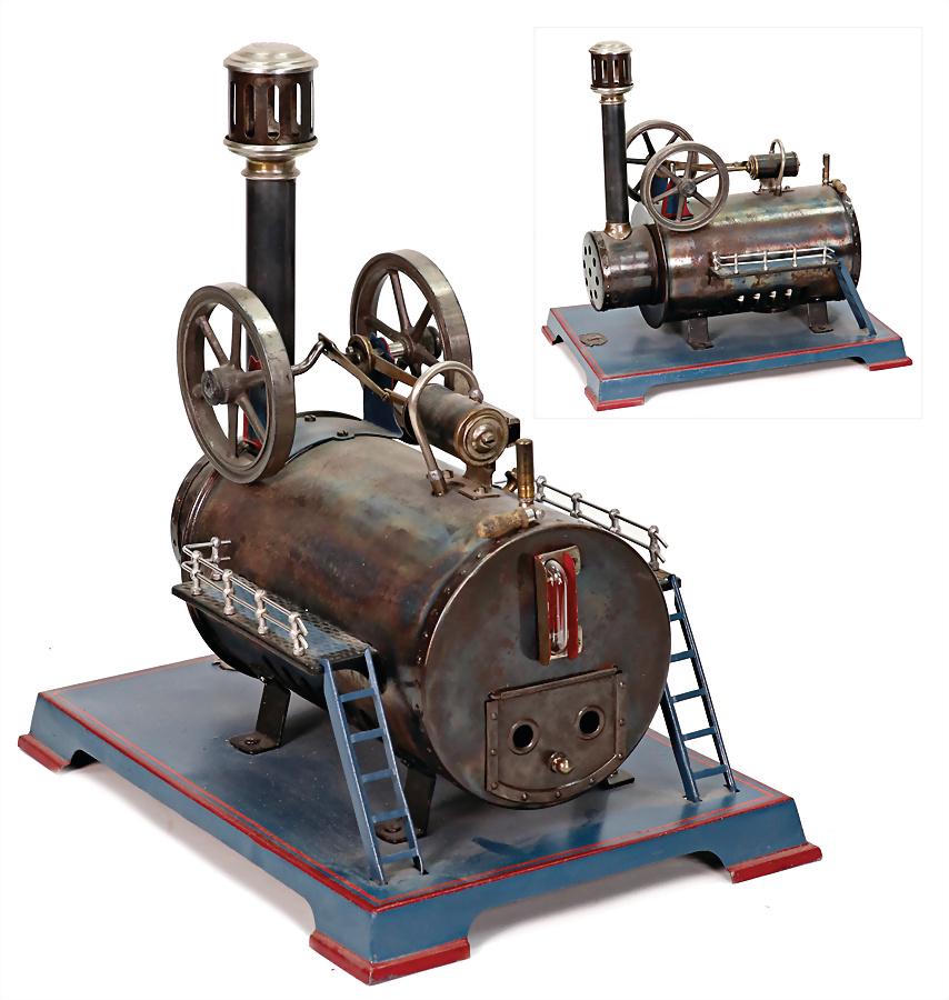 FALK steam engine, 1 cylinder, boiler, with a diameter of: 10 cm, with burner, sheet metal,  the (1 of 1)