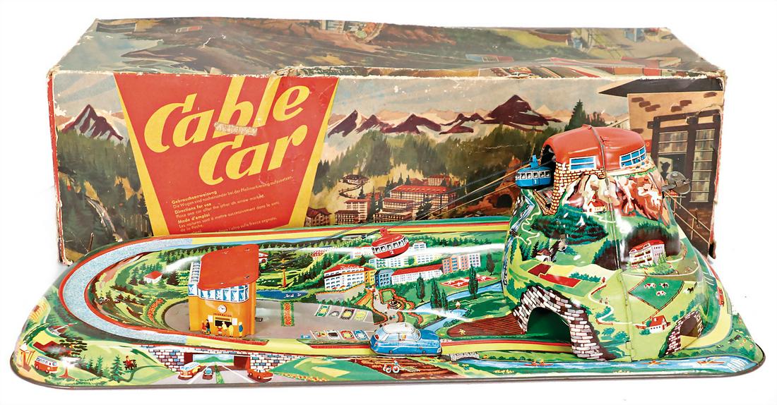 TECHNOFIX 303, cable railway, Cable Car, sheet metal, lithographed, very good condition, in original (1 of 1)