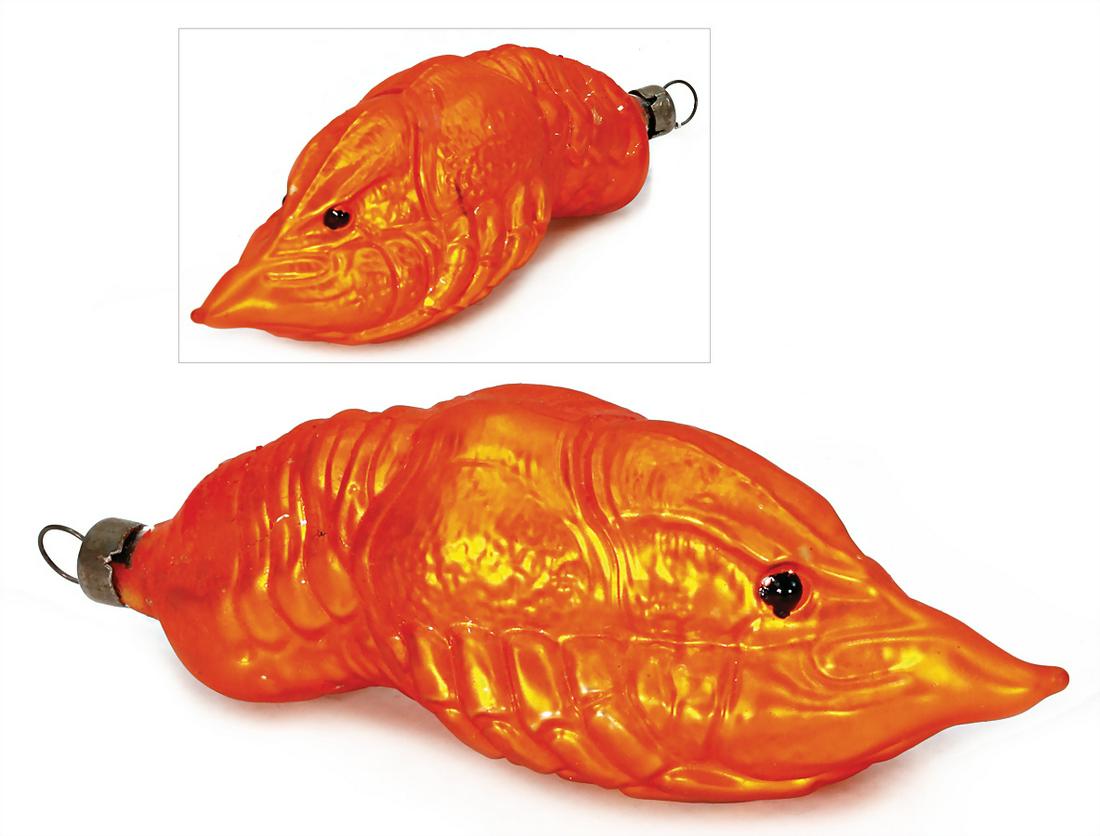 Christmas tree decoration, glass, lobster, 9.5 cm German Description Christbaumschmuck, Glas,: Christmas tree decoration, glass, lobster, 9.5 cm German Description Christbaumschmuck, Glas, Hummer, 9,5 cm