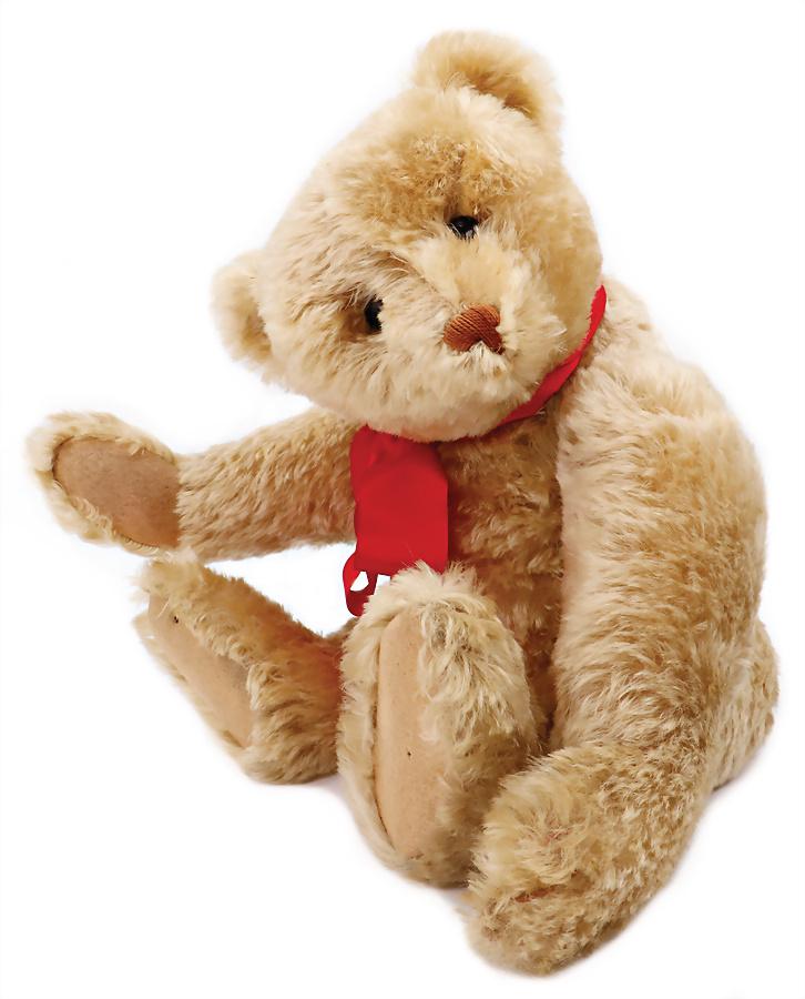 STEIFF one of the highlights of the  auction, unusual, white, seam at the middle of head-bear, (1 of 4)